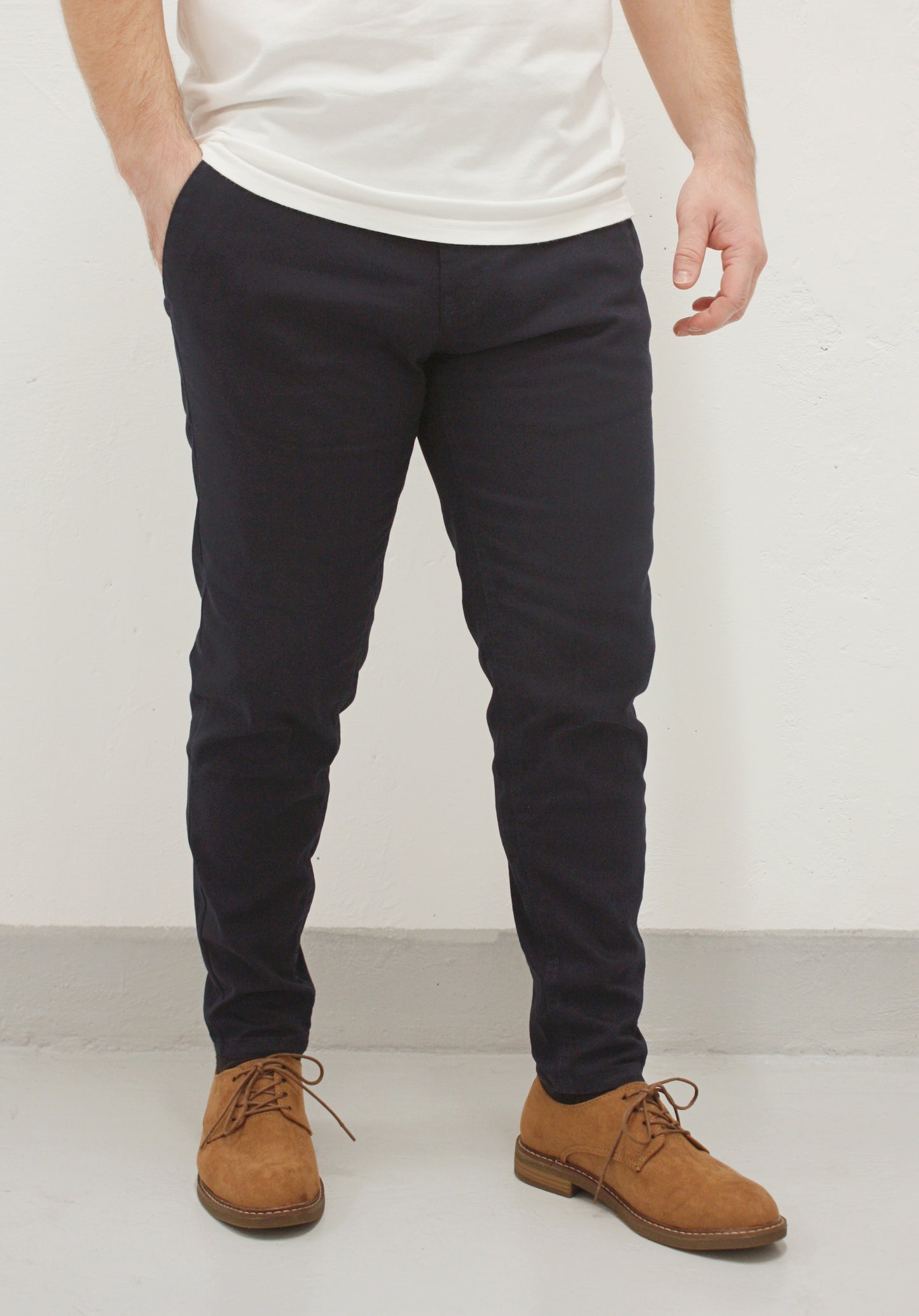 Slim Fit Chinos - Navy - Bantam Clothing