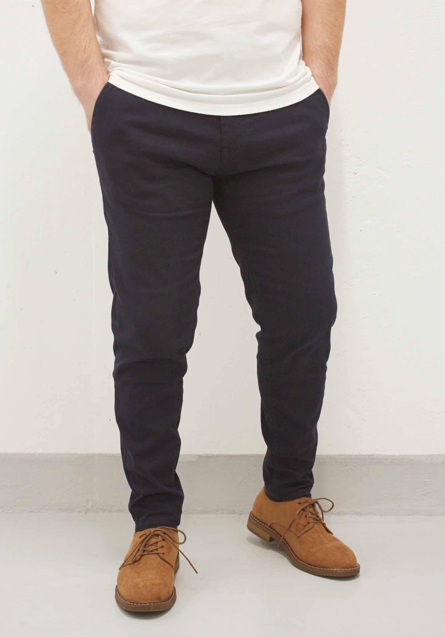 Slim Fit Chinos - Navy - Bantam Clothing