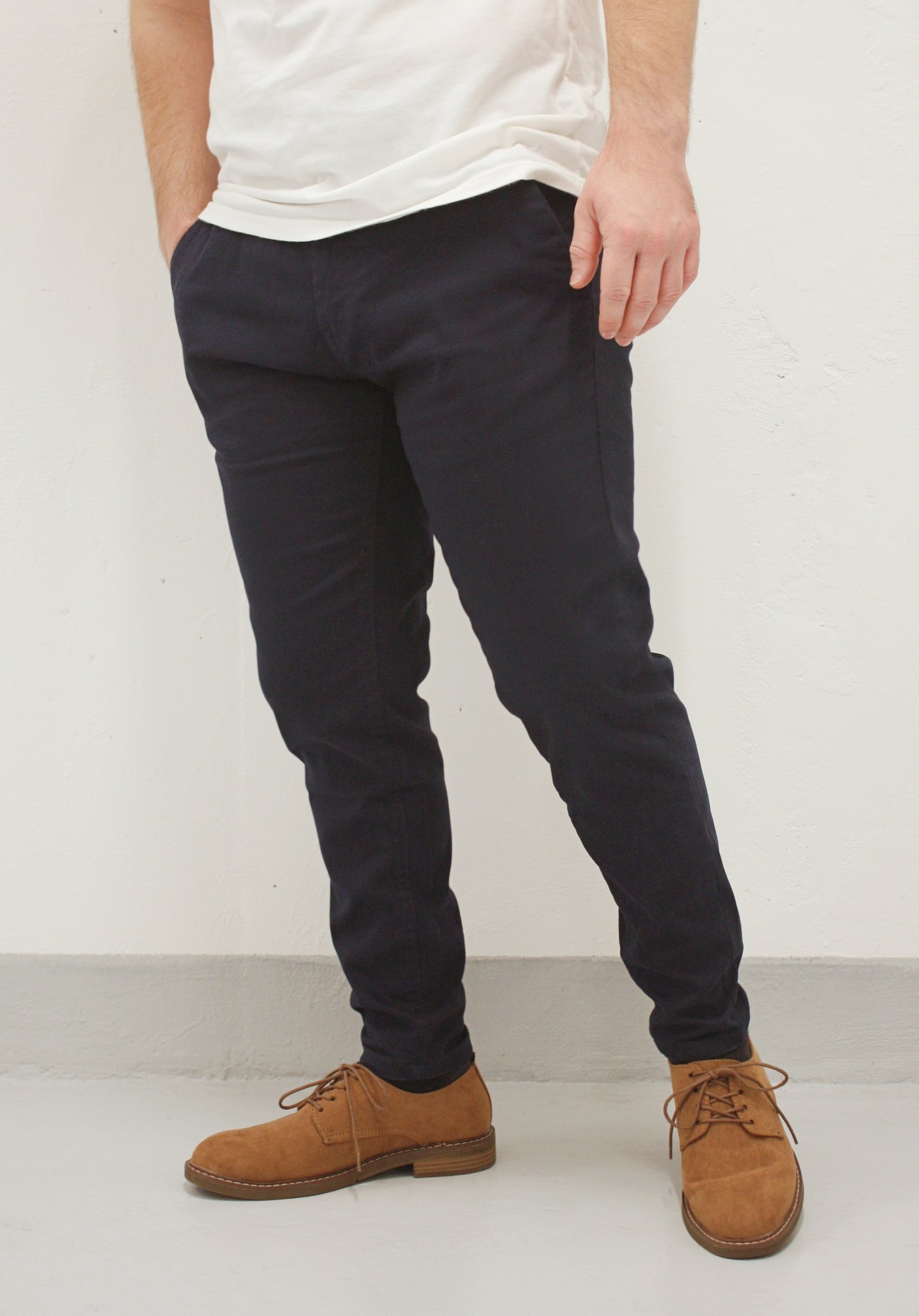 Slim Fit Chinos - Navy - Bantam Clothing