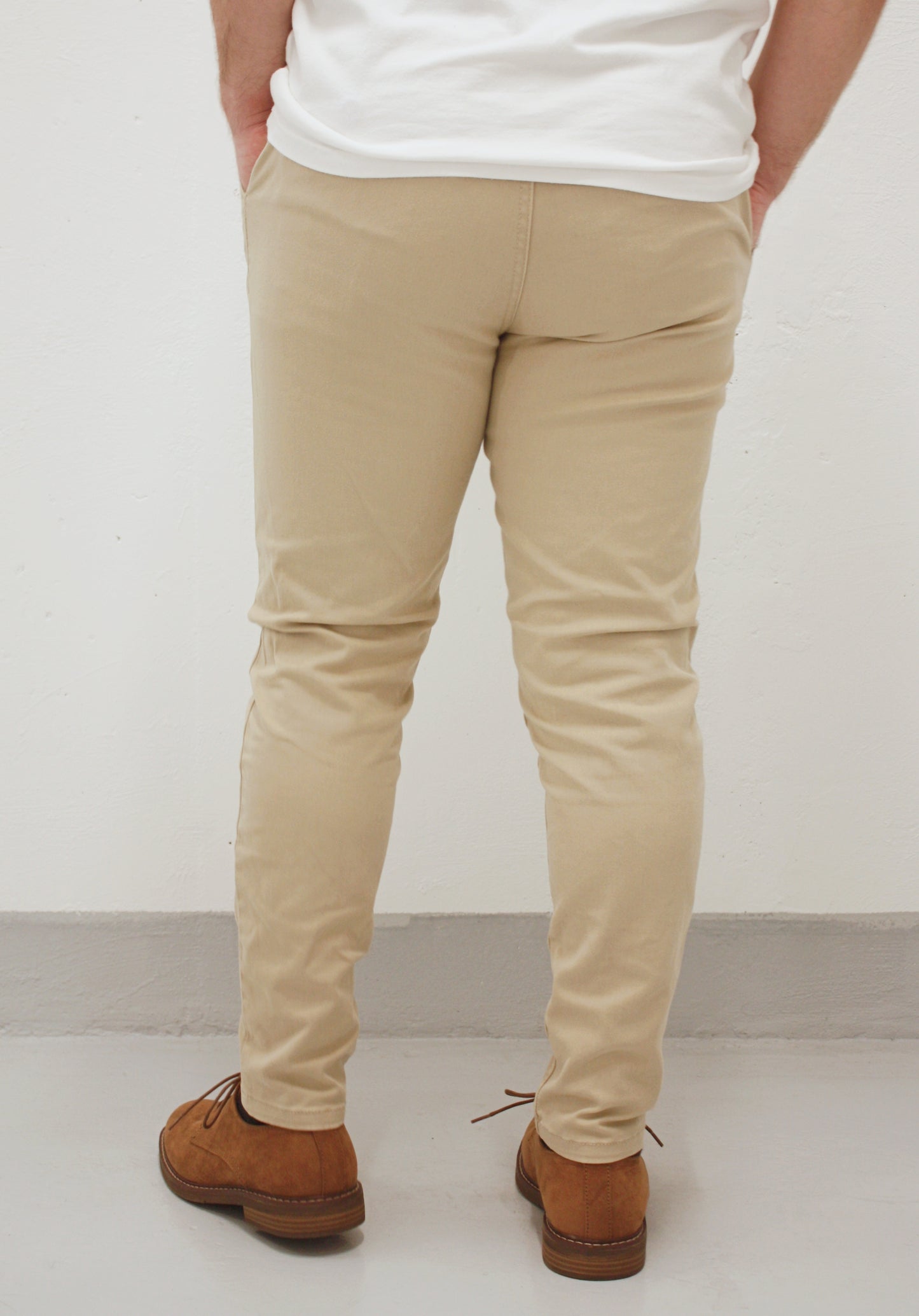 Slim Fit Chinos - Beige - Bantam Clothing