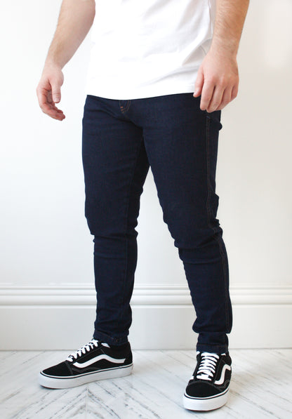 Dark Blue Slim Fit Jeans - Bantam Clothing