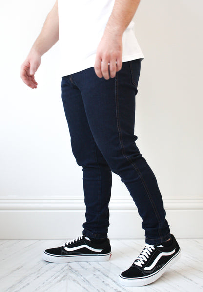 Dark Blue Slim Fit Jeans - Bantam Clothing